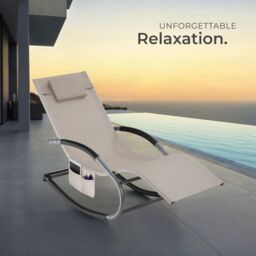 tectake Sun Lounger Taya in Beige - Size: 2 Seater - thumbnail 8