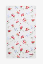 Cath Kidston Floral Rose & Bows Velour Printed Hand Towel in White - thumbnail 1