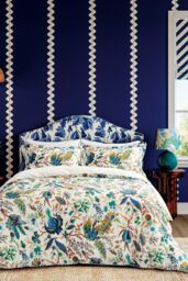 Harlequin 'Wonderland Floral' Cotton Sateen Duvet Cover Set in White - Size: Single - thumbnail 1