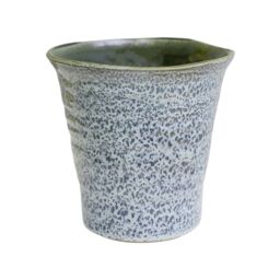 Ivyline Vallo Reactive Glaze Tapered Cream Planter H26.5cm D29.5cm - thumbnail 2
