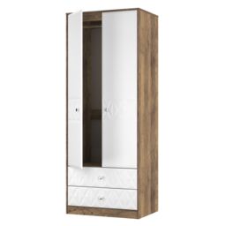 Ready Assembled 2 U Memphis 2 Door 2 Drawer Wardrobe (Ready Assembled) in Dark Brown - thumbnail 6