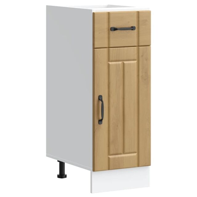 Berkfield Home Kitchen Base Cabinet Lucca Artisan Oak Engineered Wood in Brown - image 1