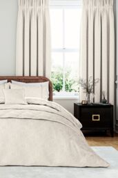 1951 'Ashleigh' Jacquard Duvet Cover Set in Natural - Size: Super King - thumbnail 1
