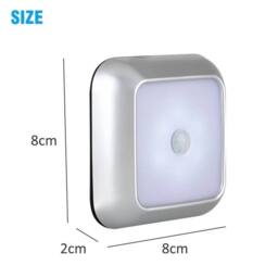 SPETLEK 1X 6LED Stair Lamp Night Lights Motion Sensor Light White Light in Silver - thumbnail 2
