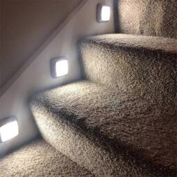 SPETLEK 1X 6LED Stair Lamp Night Lights Motion Sensor Light White Light in Silver - thumbnail 5