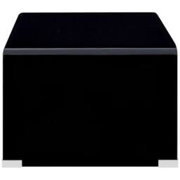 Berkfield Home Durable Coffee Table Black 98x45x31 cm Tempered Glass - Size: 98 x 45 x 31 cm - thumbnail 1