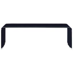 Berkfield Home Durable Coffee Table Black 98x45x31 cm Tempered Glass - Size: 98 x 45 x 31 cm - thumbnail 3