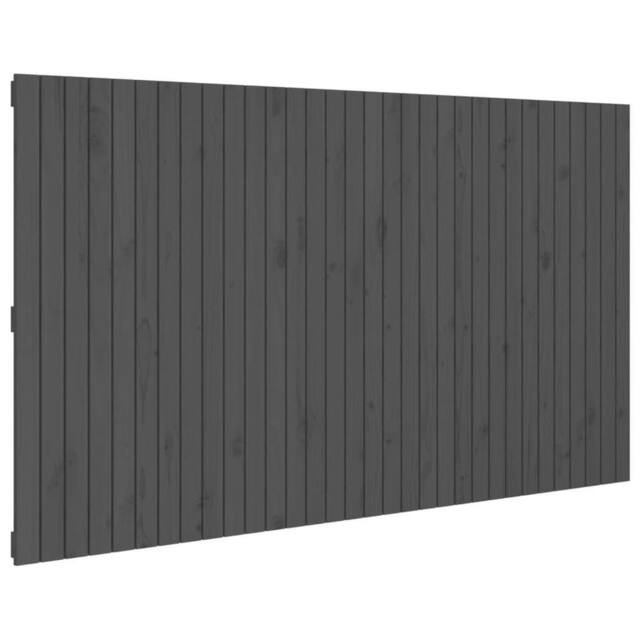 Berkfield Home Wall Headboard Grey 204x3x110 cm Solid Wood Pine - Size: 204 x 3 x 110 cm - image 1