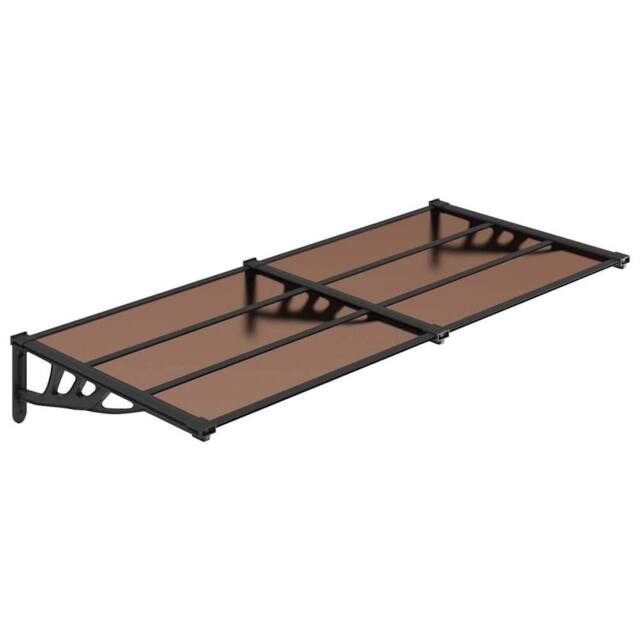 Berkfield Home Door Canopy Black 199x90 cm Polycarbonate - image 1
