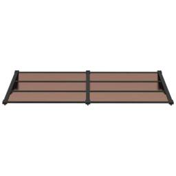 Berkfield Home Door Canopy Black 199x90 cm Polycarbonate - thumbnail 3