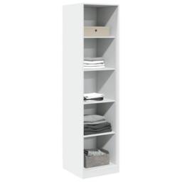 Berkfield Home Wardrobe White 50x50x200 cm Engineered Wood - Size: 50 x 50 x 200 cm - thumbnail 1