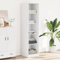 Berkfield Home Wardrobe White 50x50x200 cm Engineered Wood - Size: 50 x 50 x 200 cm - thumbnail 2