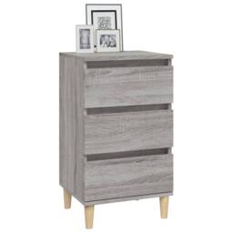 Berkfield Home Bedside Cabinet Grey Sonoma 40x35x70 cm Engineered Wood - Size: 40 x 35 x 70 cm - thumbnail 4