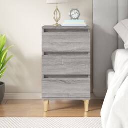 Berkfield Home Bedside Cabinet Grey Sonoma 40x35x70 cm Engineered Wood - Size: 40 x 35 x 70 cm - thumbnail 2