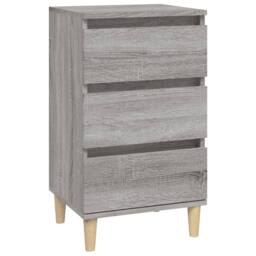 Berkfield Home Bedside Cabinet Grey Sonoma 40x35x70 cm Engineered Wood - Size: 40 x 35 x 70 cm - thumbnail 1