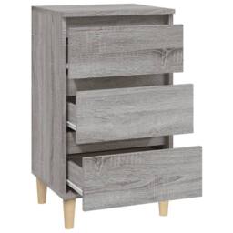 Berkfield Home Bedside Cabinet Grey Sonoma 40x35x70 cm Engineered Wood - Size: 40 x 35 x 70 cm - thumbnail 7