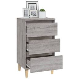 Berkfield Home Bedside Cabinet Grey Sonoma 40x35x70 cm Engineered Wood - Size: 40 x 35 x 70 cm - thumbnail 5