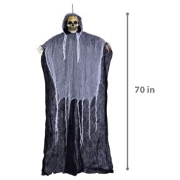 Garden Greatness 6ft Hanging Grim Reaper Halloween Ghost Decoration - Size: 1 Pack - thumbnail 2