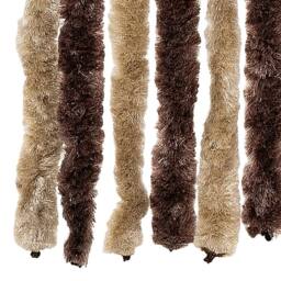 Berkfield Home Soft Fly Curtain Beige & Light Brown 100x200 cm Chenille - thumbnail 6