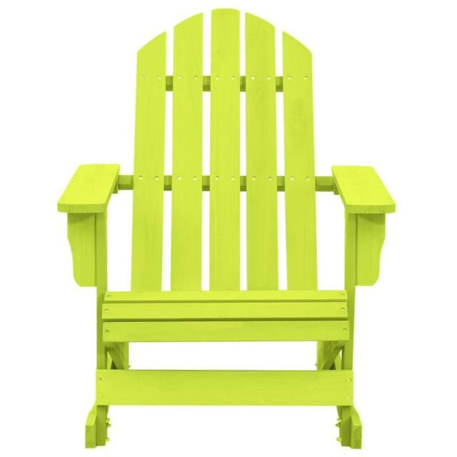 Berkfield Home Garden Adirondack Rocking Chair Solid Fir Wood Green in Bright Green - image 1