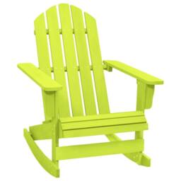 Berkfield Home Garden Adirondack Rocking Chair Solid Fir Wood Green in Bright Green - thumbnail 2