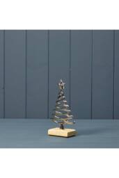 KDMD Silver Rustic Tree on Wooden Base