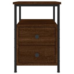 Berkfield Home Bedside Cabinets 2 pcs Brown Oak 34x35.5x50 cm Engineered Wood - thumbnail 6