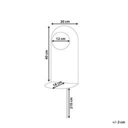Wyld and Coco Wall Lamp - Dark Graphite Steel Glass Shade Integrated On/Off Switch in Grey - thumbnail 3