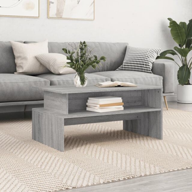 Berkfield Home Coffee Table Grey Sonoma 90x55x42.5 cm Engineered Wood - image 1