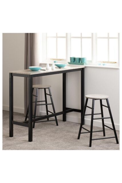 Seconique Athens Breakfast Bar Set in Charcoal - image 1
