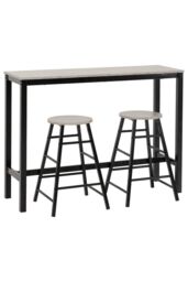 Seconique Athens Breakfast Bar Set in Charcoal - thumbnail 2