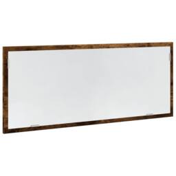 Berkfield Home LED Bathroom Mirror Smoked Oak 100x8.5x37 cm Engineered Wood in Brown - thumbnail 5