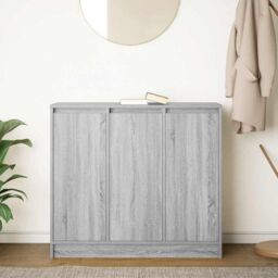 Berkfield Home Sideboard Grey Sonoma 85x34x76 cm Engineered Wood - Size: 85 x 34 x 76 cm - thumbnail 3