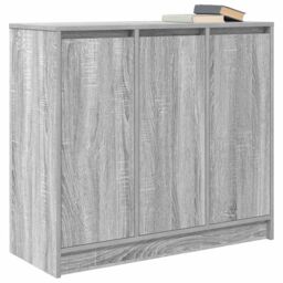 Berkfield Home Sideboard Grey Sonoma 85x34x76 cm Engineered Wood - Size: 85 x 34 x 76 cm - thumbnail 4