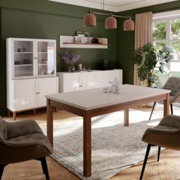 Furniture To Go Wensley 4 Door 1 Drawer Sideboard in Light Grey & Oak - thumbnail 5
