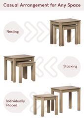 Home Discount Vida Designs Panama Nest Of Tables Set of 2 Storage Living Room Furniture in Brown - thumbnail 4