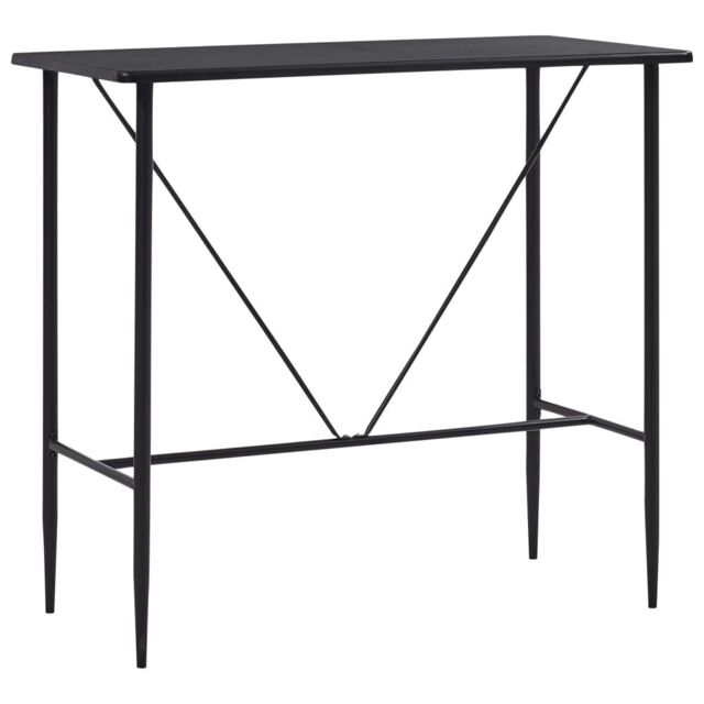 Berkfield Home Bar Table Black 120x60x110 cm MDF - Size: 120 x 60 x 110 cm - image 1