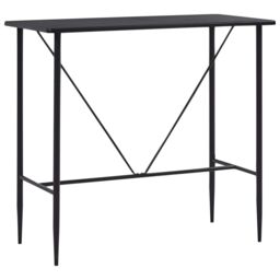 Berkfield Home Bar Table Black 120x60x110 cm MDF - Size: 120 x 60 x 110 cm - thumbnail 1