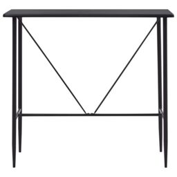 Berkfield Home Bar Table Black 120x60x110 cm MDF - Size: 120 x 60 x 110 cm - thumbnail 2