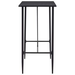 Berkfield Home Bar Table Black 120x60x110 cm MDF - Size: 120 x 60 x 110 cm - thumbnail 3