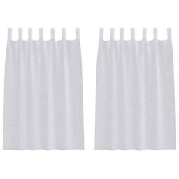 Berkfield Home Curtains with Curtains 2 pcs Light gray 140 x 140 cm Polyester in Light Grey