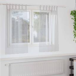Berkfield Home Curtains with Curtains 2 pcs Light gray 140 x 140 cm Polyester in Light Grey - thumbnail 2