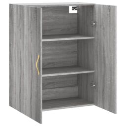 Berkfield Home Wall Mounted Cabinet Grey Sonoma 69.5x34x90 cm - thumbnail 6