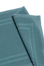 CHRISTY 'Fina' Luxury Heavyweight Woven Bath Mat in Blue - thumbnail 2