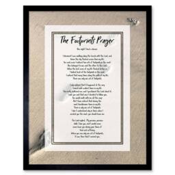 "Artery8 God Jesus Footprints In The Sand Poem Motivation 12x16"" Framed Art in Beige - Size: W12"" x H16""" - thumbnail 1