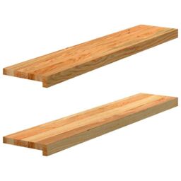 Berkfield Home Window Sills 2 pcs¬†Light Brown 100x20x2 cm Solid Wood Oak - Size: Medium