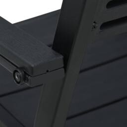Berkfield Home Garden Chairs 4 pcs Black HDPE Wood Look - thumbnail 6
