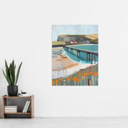 "Artery8 Abstract Painting Hunt Cliff Saltburn Yorkshire Wall Art Print - Size: W18"" x H24""" - thumbnail 4