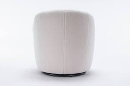 STILVORA Ivory Swivel Accent Armchair with Ergonomic Backrest - thumbnail 7