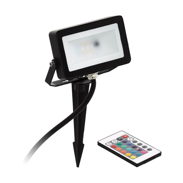 Loops IP44 Outdoor Recessed Ground Light Black Aluminium 10W Built in LED - image 1